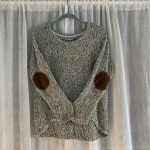 Modcloth Heather Grey Elbow Patch Sweater